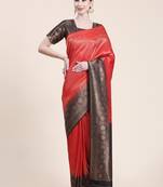Mohini-2-Redsaree With Blouse Piece