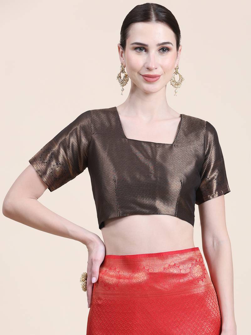 Mohini-2-Redsaree With Blouse Piece