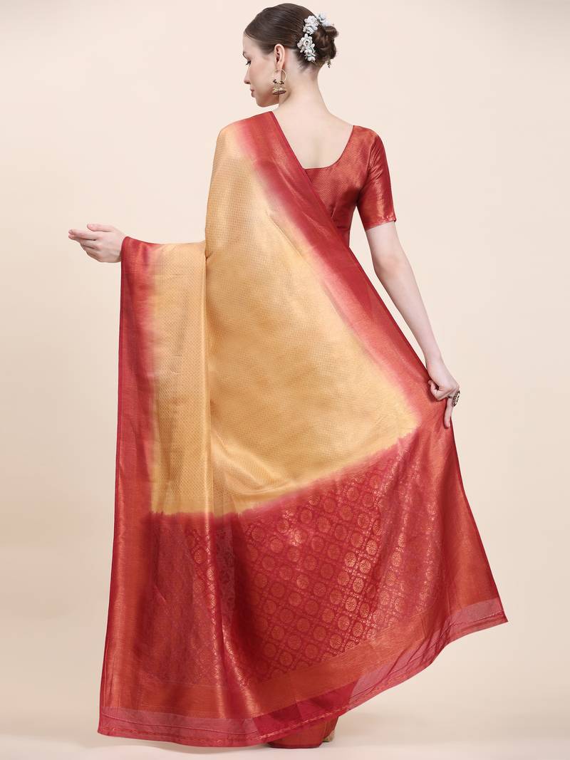 Mohini 4 Cream  Saree With Blouse Piece