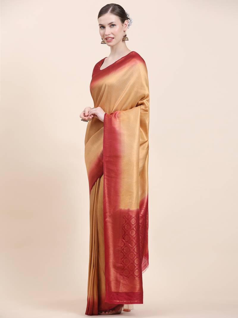 Mohini 4 Cream  Saree With Blouse Piece