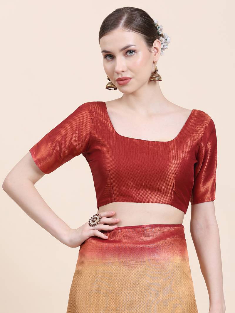 Mohini 4 Cream  Saree With Blouse Piece