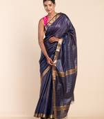 CHECKED ZARI SILK SAREE