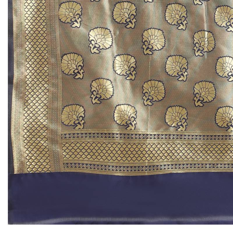 Navy Blue Wovan Banarasi Saree