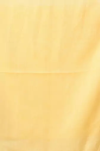 Yellow Cotton Handwoven Soft Saree With Pompom