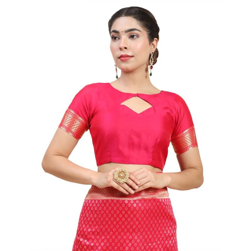 Pink Wovan Banarasi Saree