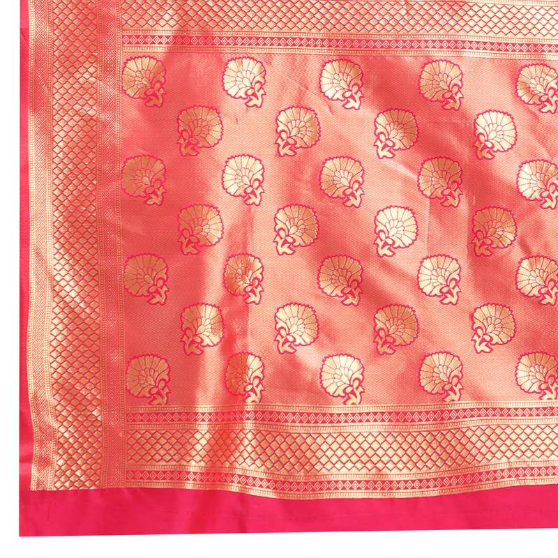 Pink Wovan Banarasi Saree