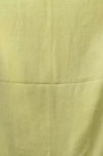 Green Cotton Handwoven Soft Saree With Pompom