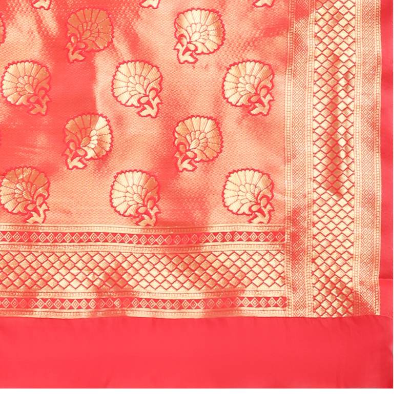 RED WOVAN BANARASI ART SIK SAREE