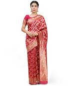 Pink Woven Banarasi Saree