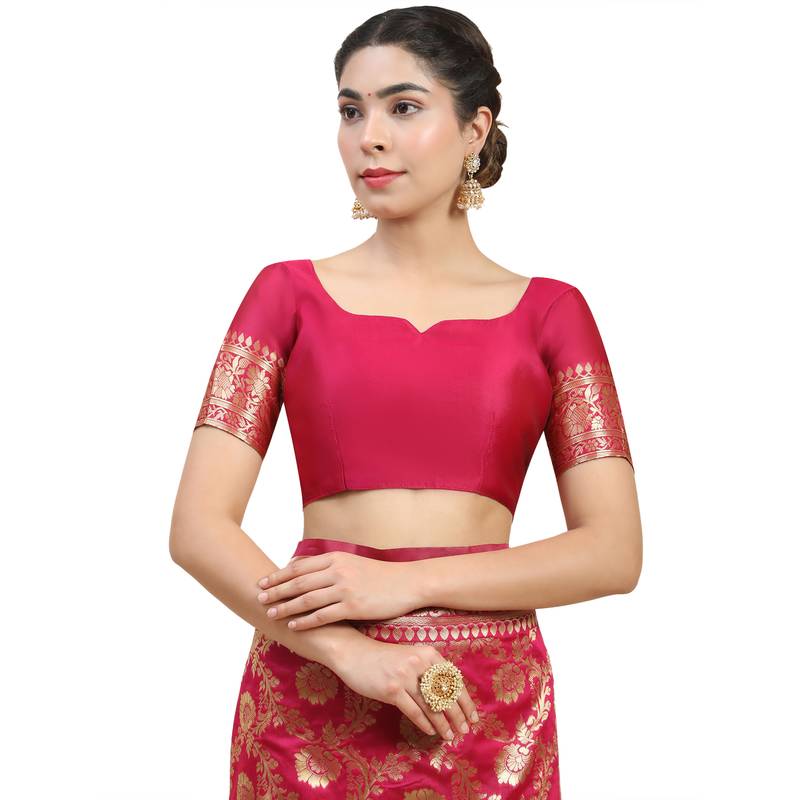 Pink Woven Banarasi Saree