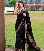 BLACK BEAUTIFUL  SILK TRENDY  SAREE
