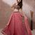 Red Organza Floral Printed Semi-Stitched Lehenga choli & Dupatta