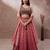 Red Organza Floral Printed Semi-Stitched Lehenga choli & Dupatta