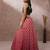 Red Organza Floral Printed Semi-Stitched Lehenga choli & Dupatta
