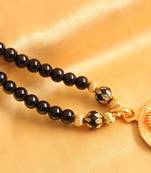 Gorgeous Antique Designer Ganesha Pendant Black Necklace