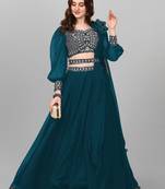 Morpeach Party Wear Embroidery Lehenga Choli