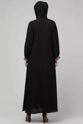 Brown and Black Kashibo Plain Burka