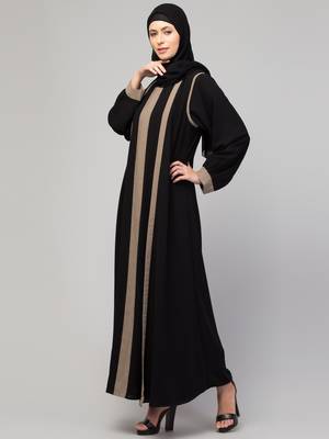 Brown and Black Kashibo Plain Burka 3