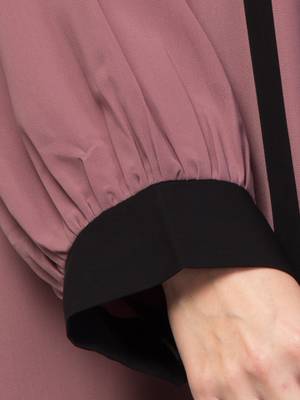 latest stylish shrug women style abaya  burka pink black with belt 5
