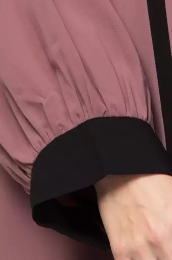 latest stylish shrug women style abaya  burka pink black with belt