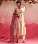 Off white mogra kurta set