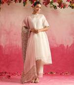 White gulbahar kurta set