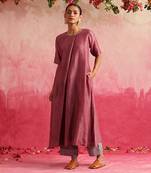 Lilac kaner kurta set