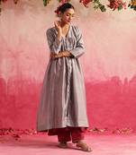 Grey kamalata kurta set