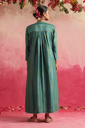 Turquoise neelam kurta set