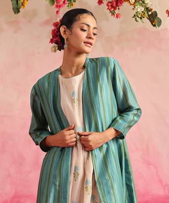 Turquoise neelam kurta set 5