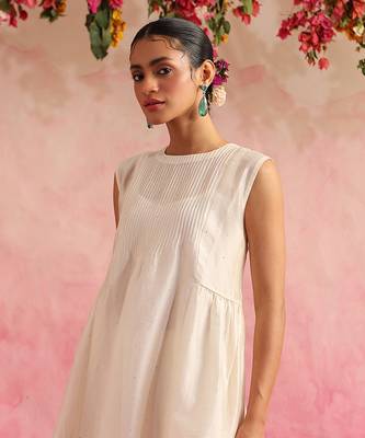 White motiya short kurta set 4