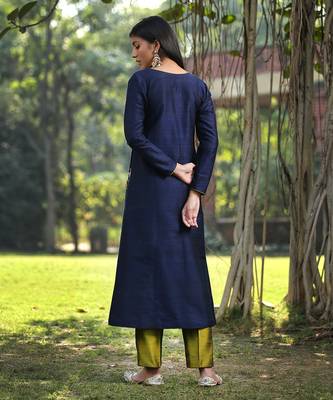 Blue kalidar angarkha kurta set 5
