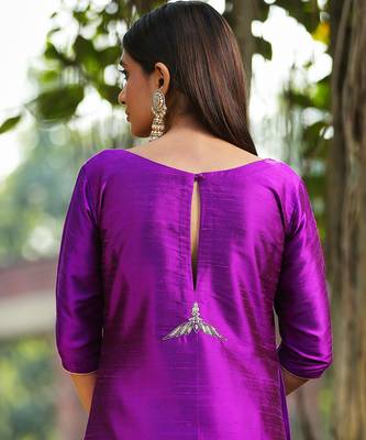 Purple straight kurta set 4