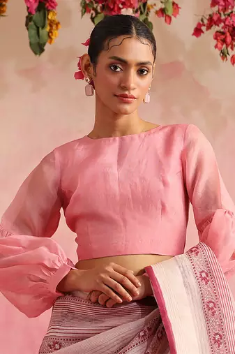 Shocking Pink Gulkhera Blouse