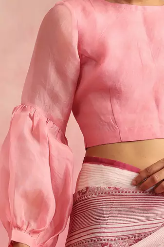 Shocking Pink Gulkhera Blouse