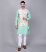 Powder pink & aqua bundi jacket set