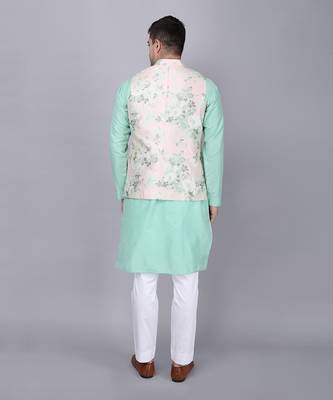 Powder pink & aqua bundi jacket set 2