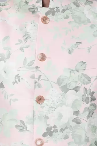 Powder pink & aqua bundi jacket set