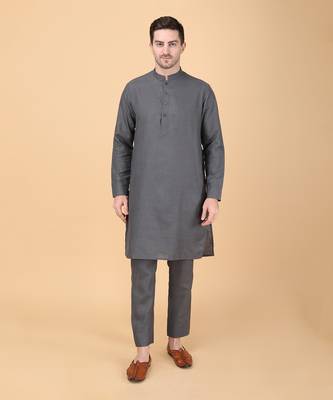 Ash grey bundi jacket set 2