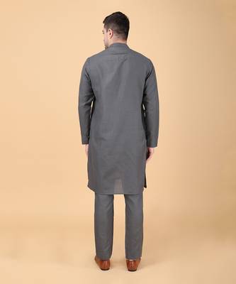 Ash grey bundi jacket set 3
