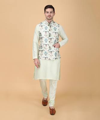Mint green bundi jacket set 1