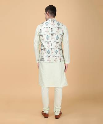 Mint green bundi jacket set 3