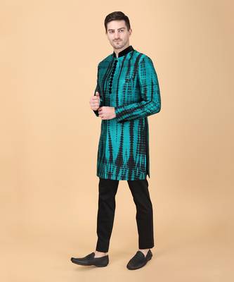Rama green indowestern bandhgala set 2