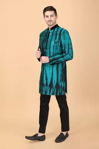 Rama green indowestern bandhgala set