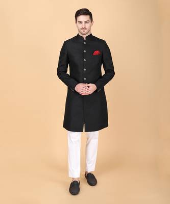 Black indowestern bandhgala set 1