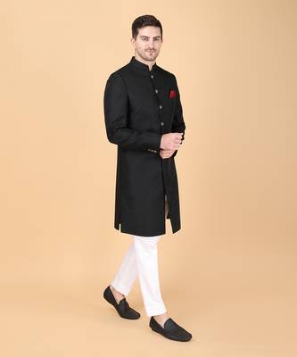 Black indowestern bandhgala set 2