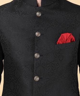 Black indowestern bandhgala set 4