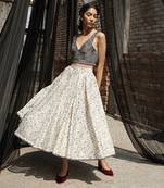 Ivory alyssa circular skirt