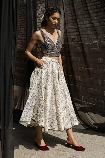 Ivory alyssa circular skirt