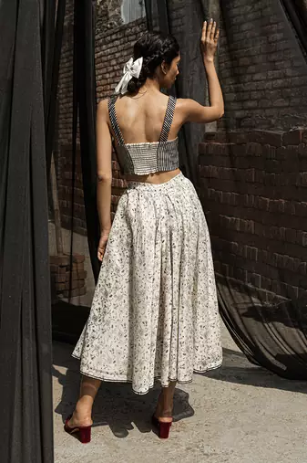 Ivory alyssa circular skirt